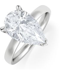 The Diamond Store - Origin 3.00Ct Pear Cut Lab Diamond Solitaire Engagement Ring - Lyst