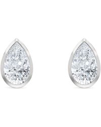 The Diamond Store - Bezel Set 2.00Ct Pear Cut Lab Diamond Stud Earrings - Lyst