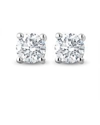 The Diamond Store - 0.50Ct Round Cut Lab Diamond Stud Earrings - Lyst