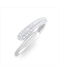 The Diamond Store - 0.30Ct Lab Diamond Pavé Wrap Ring - Lyst