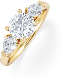 The Diamond Store - Adore 1.50Ct Round Cut Lab Diamond 3 Stone Engagement Ring - Lyst