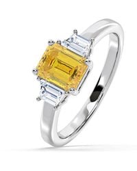 The Diamond Store - Erika Lab Diamond 1.70Ct Emerald Cut Ring - Lyst