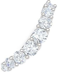 The Diamond Store - Legacy 0.90Ct Round Cut Lab Diamond Half Eternity Ring - Lyst