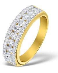 The Diamond Store - Diamond 1.00Ct And 18K Half Eternity Ring - Lyst