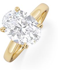 The Diamond Store - Amora Oval 3.00Ct Hidden Halo Lab Diamond Engagement Ring G/Vs1 Set - Lyst