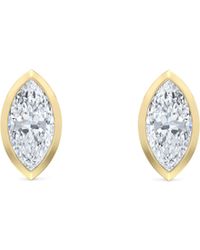 The Diamond Store - Bezel Set 1.00Ct Marquise Cut Lab Diamond Stud Earrings - Lyst