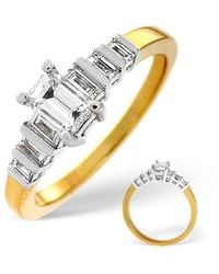 The Diamond Store - Solitaire With Shoulders Ring 0.79Ct Lab Diamond 18K - Lyst
