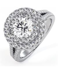 The Diamond Store - Camilla Gia Diamond Halo Engagement Ring 18K 2.15Ct G/Vs1 - Lyst