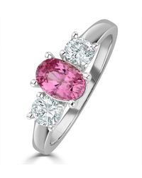 The Diamond Store - Sapphire 1.00Ct And 0.50Ct Lab Diamonds G/Vs Ring - Lyst