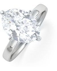 The Diamond Store - Origin Twist 3.00Ct Oval Cut Lab Diamond Solitaire Engagement Ring - Lyst
