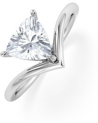 The Diamond Store - Vela 1.00Ct Trillion Cut Lab Diamond Solitaire Engagement Ring - Lyst