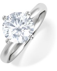 The Diamond Store - 2 Carat Diamond Engagement Ring Lily Lab F/Vs1 18K - Lyst