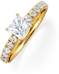 The Diamond Store - Katerina Princess Diamond Engagement Ring 18K 0.85Ct G/Si2 - Lyst