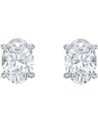 The Diamond Store - 3.00Ct Oval Cut Lab Diamond Stud Earrings - Lyst