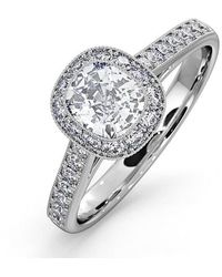The Diamond Store - Danielle Gia Diamond Engagement Side Stone Ring 18Kw 1.25Ct G/Si2 - Lyst