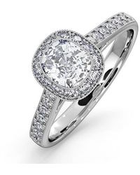 The Diamond Store - Danielle Gia Diamond Engagement Side Stone Ring 18Kw 1.25Ct G/Si2 - Lyst