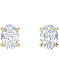 The Diamond Store - Fancy 2.00Ct Oval Cut Lab Diamond Stud Earrings - Lyst