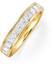 The Diamond Store - Eterna Lab Diamond Princess Cut Half Eternity Ring 1.00Ct F/Vs - Lyst
