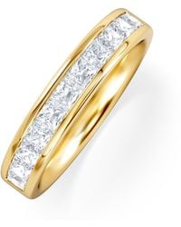 The Diamond Store - Eterna Lab Diamond Princess Cut Half Eternity Ring 1.00Ct F/Vs - Lyst