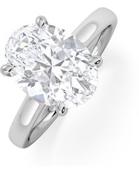 The Diamond Store - Amora Oval 3.00Ct Hidden Halo Lab Diamond Engagement Ring G/Vs1 Set - Lyst