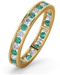 The Diamond Store - Eternity Ring Rae Diamonds H/Si And Emerald 1.20Ct - Lyst