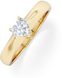 The Diamond Store - Naomi Heart Cut Lab Diamond Engagement Ring 0.33Ct H/Si - Lyst