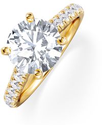 The Diamond Store - Natalia Lab Diamond Engagement Side Stone Ring 18K 2.50Ct F/Vs1 - Lyst