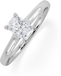 The Diamond Store - Amora Radiant 0.50Ct Lab Diamond Engagement Ring F/Vs1 Set - Lyst