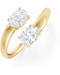 The Diamond Store - Affinity 0.80Ct Oval Cut Lab Diamond 2 Stone Ring - Lyst