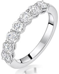 The Diamond Store - Lenora Diamond Eternity Ring Round Cut 2.2Ct Vvs Size O-W - Lyst
