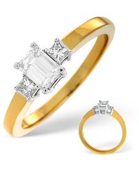 The Diamond Store - H/Si Solitaire With Shoulders Ring 0.65Ct Diamond 18K - Lyst