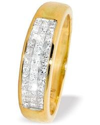 The Diamond Store - 18K Princess Cut Diamond Ring (0.50Ct) - Lyst