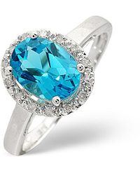 The Diamond Store - Topaz 1.56Ct And Diamond 9K Ring - Lyst