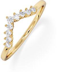 The Diamond Store - Starlit 0.15Ct Lab Diamond Wishbone Ring H/Si Quality - Lyst