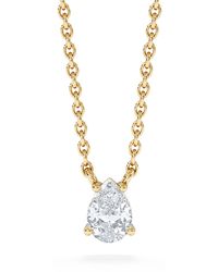 The Diamond Store - Wanderlust Floating Pear Cut Lab Diamond Solitaire Necklace 0.33Ct H/Si - Lyst