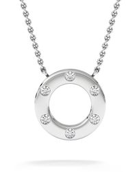 The Diamond Store - Élan 0.06Ct Lab Diamond Circle Necklace - Lyst