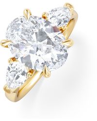 The Diamond Store - Adore 3.80Ct Oval Cut Lab Diamond 3 Stone Engagement Ring - Lyst