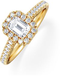 The Diamond Store - Annabelle Diamond Halo Engagement Ring - Lyst