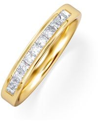 The Diamond Store - Eterna Lab Diamond Princess Cut Half Eternity Ring 0.50Ct F/Vs - Lyst