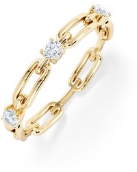 The Diamond Store - Bound Lab Diamond Link Ring 0.125Ct Round Cut - Lyst