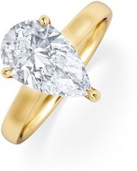 The Diamond Store - Amora Pear 2.09Ct Hidden Halo Lab Diamond Engagement Ring F/Vs Set - Lyst