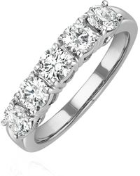 The Diamond Store - Chloe 5 Stone Diamond Eternity Ring 1.50Ct G/Vs - Lyst