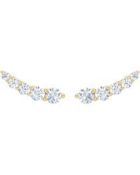 The Diamond Store - Legacy 2.00Ct Round Cut Lab Diamond Ear Climber Earrings - Lyst