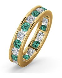 The Diamond Store - Eternity Ring Rae Diamonds G/Vs And Emerald 1.70Ct - Lyst
