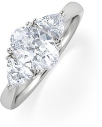 The Diamond Store - Dalia Lab Diamond Oval With Trillions 1.70Ct Ring - Lyst