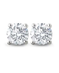 The Diamond Store - Lab Diamond Stud Earrings 1.50Ct F/Vs1 Quality 18K - Lyst