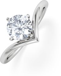 The Diamond Store - Vela 1.00Ct Round Cut Lab Diamond Solitaire Engagement Ring - Lyst