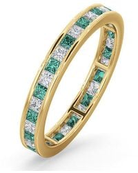 The Diamond Store - Eternity Ring Lauren Diamonds G/Vs And Emerald 1.15Ct - Lyst