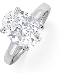 The Diamond Store - Amora Oval 3.00Ct Lab Diamond Engagement Ring G/Vs1 Set - Lyst