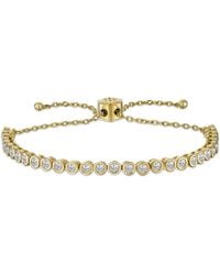 The Diamond Store - Adjustable Lab Diamond Rubover Tennis Bracelet 1.00Ct - Lyst